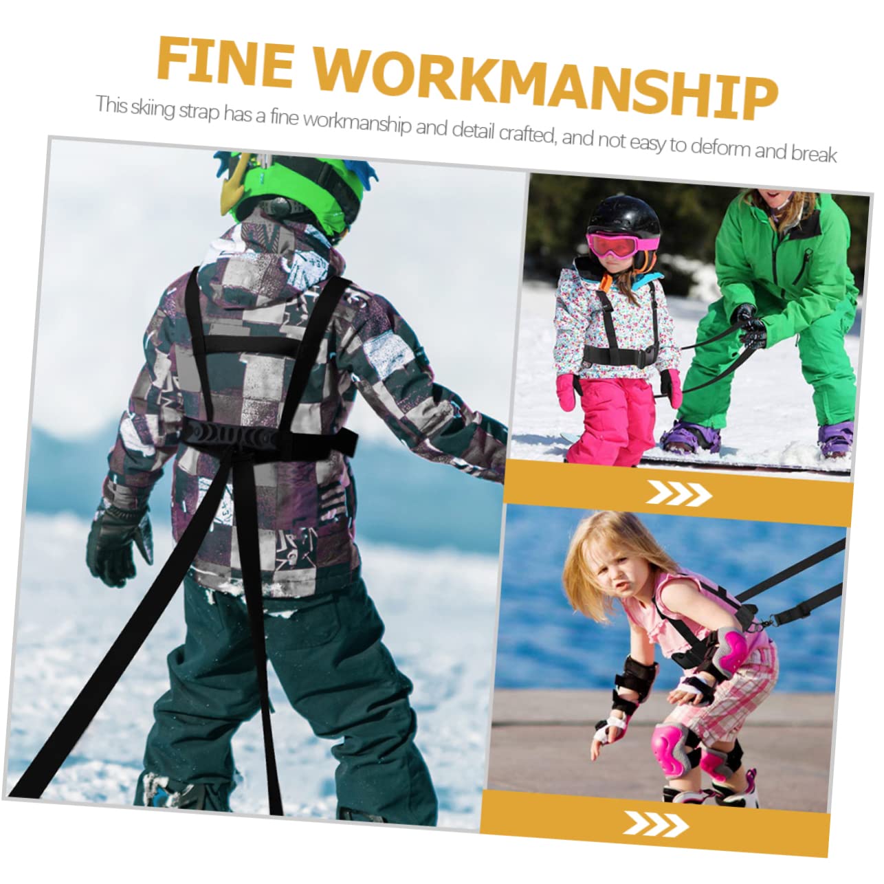 OHPHCALL Ski Training Harness Wear Resistant Outdoor Skiing Shoulder Strap for and Skating Safety Strap for and Control