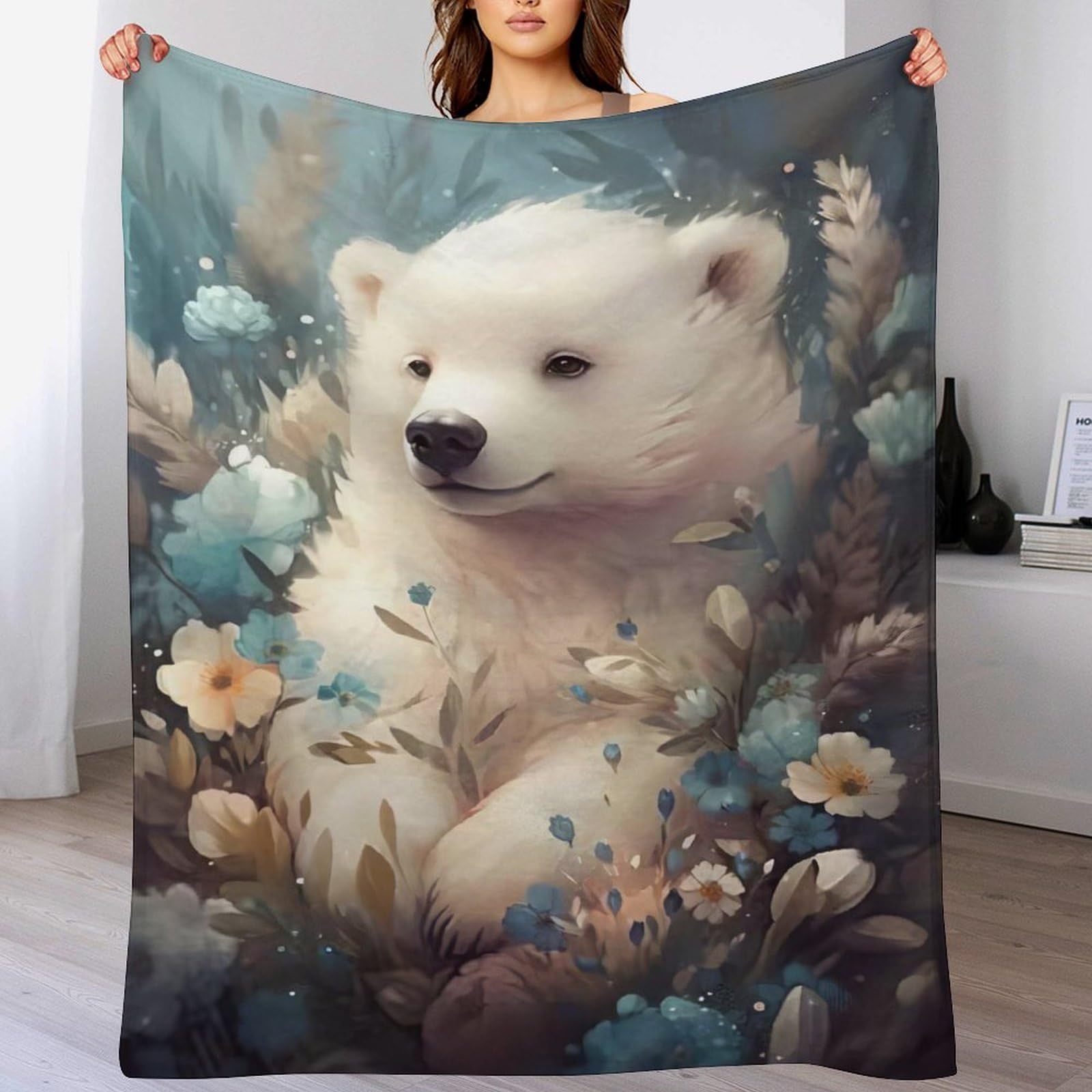 Couverture de canapé ours en flannel pour des soirées cocooning au salon