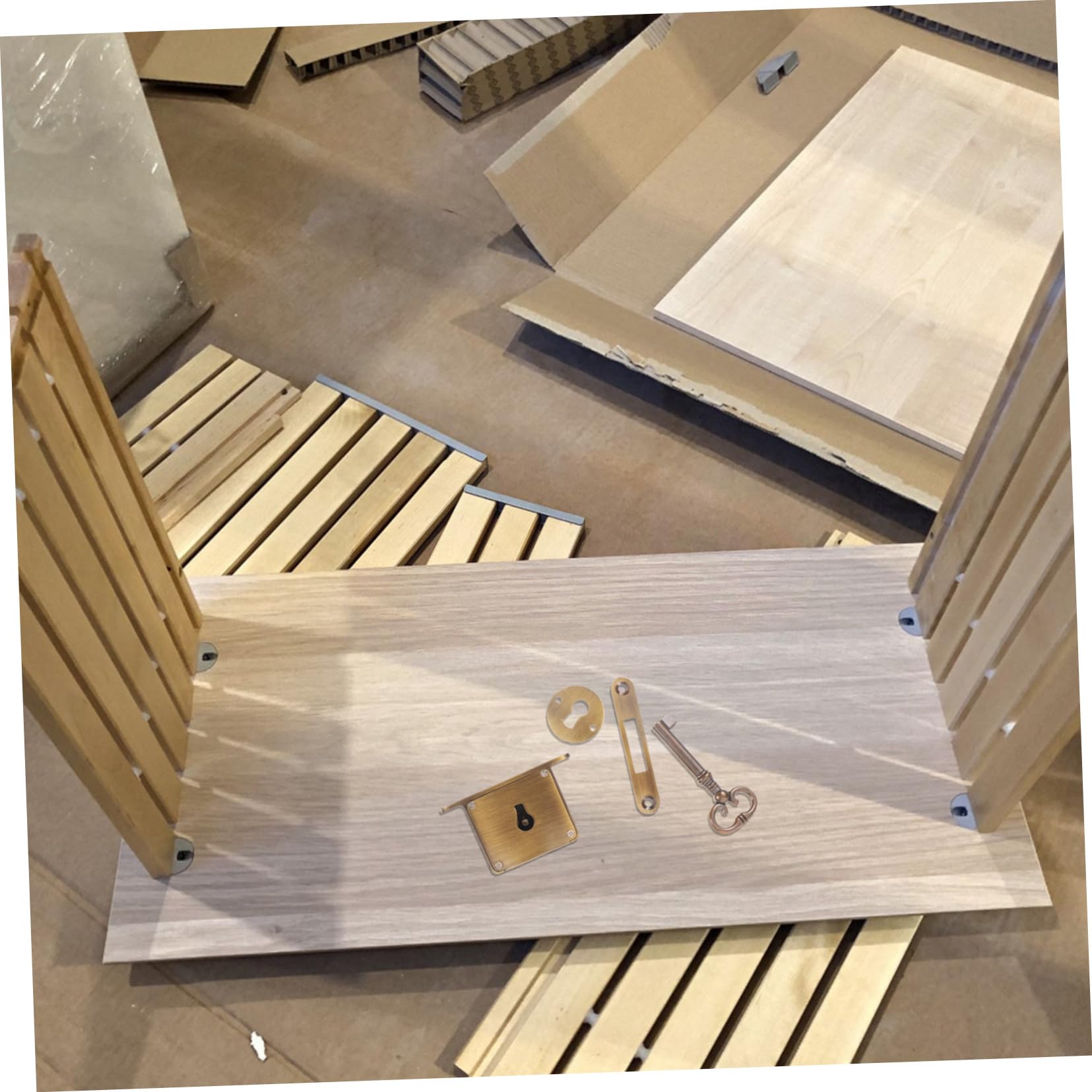 4 Ensembles Serrure à Vintage Laiton Verrou de Remplacement pour Serrure Sécurisée avec Clé pour Armoire Design Rétro Élégant