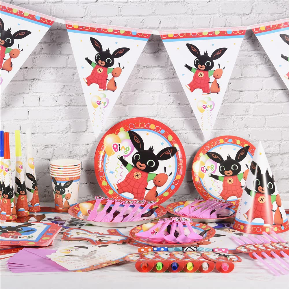 90 Pcs/Set Sonic Luca Bunny Bluey COCO Theme Party Disposable Tableware Set Decoration Supplies Table Cloth Set for Kids Favor Birthday Props (C)