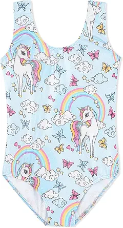 HOZIY Gymnastics Leotards for Girls Toddlers Kids Sleeveless Tumbling Outfits for Dance Print
