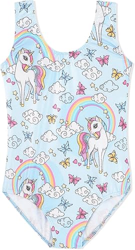 HOZIY Gymnastics Leotards for Girls Toddlers Kids Sleeveless Tumbling Outfits for Dance Print