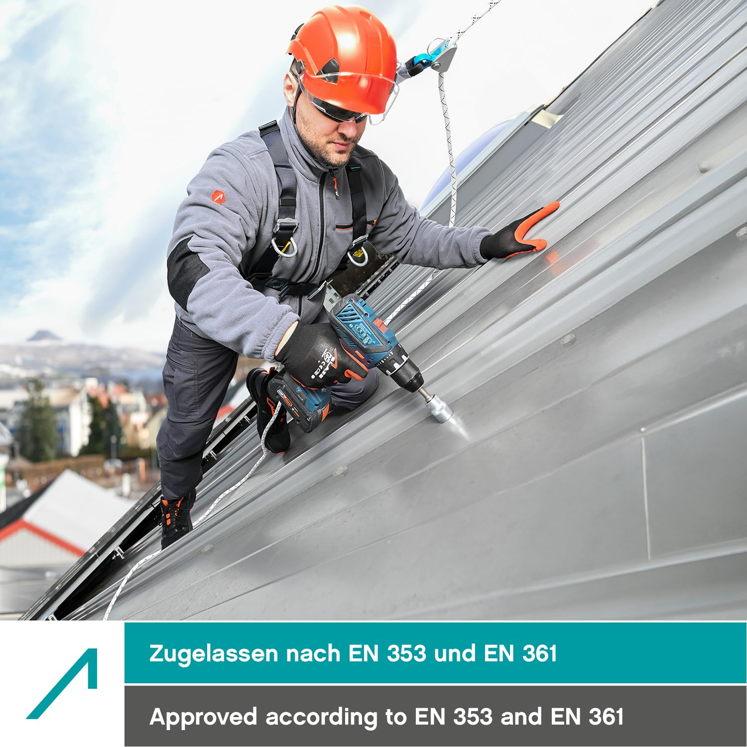 Imbracatura Di Sicurezza Anticaduta Almencla - Regolabile, Per Lavori In Altezza, 3 Metri