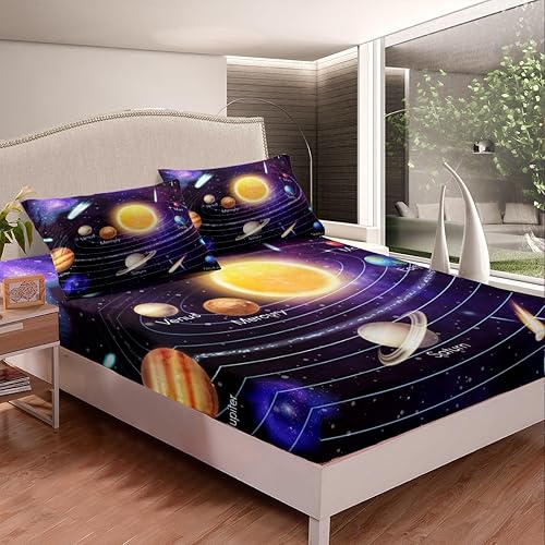 Miniatura 7 de Erosebridal Sábana bajera ajustable para niños y niñas, bonito juego de ropa de cama con diseño de perro salchicha para niños, niñas, bonito juego