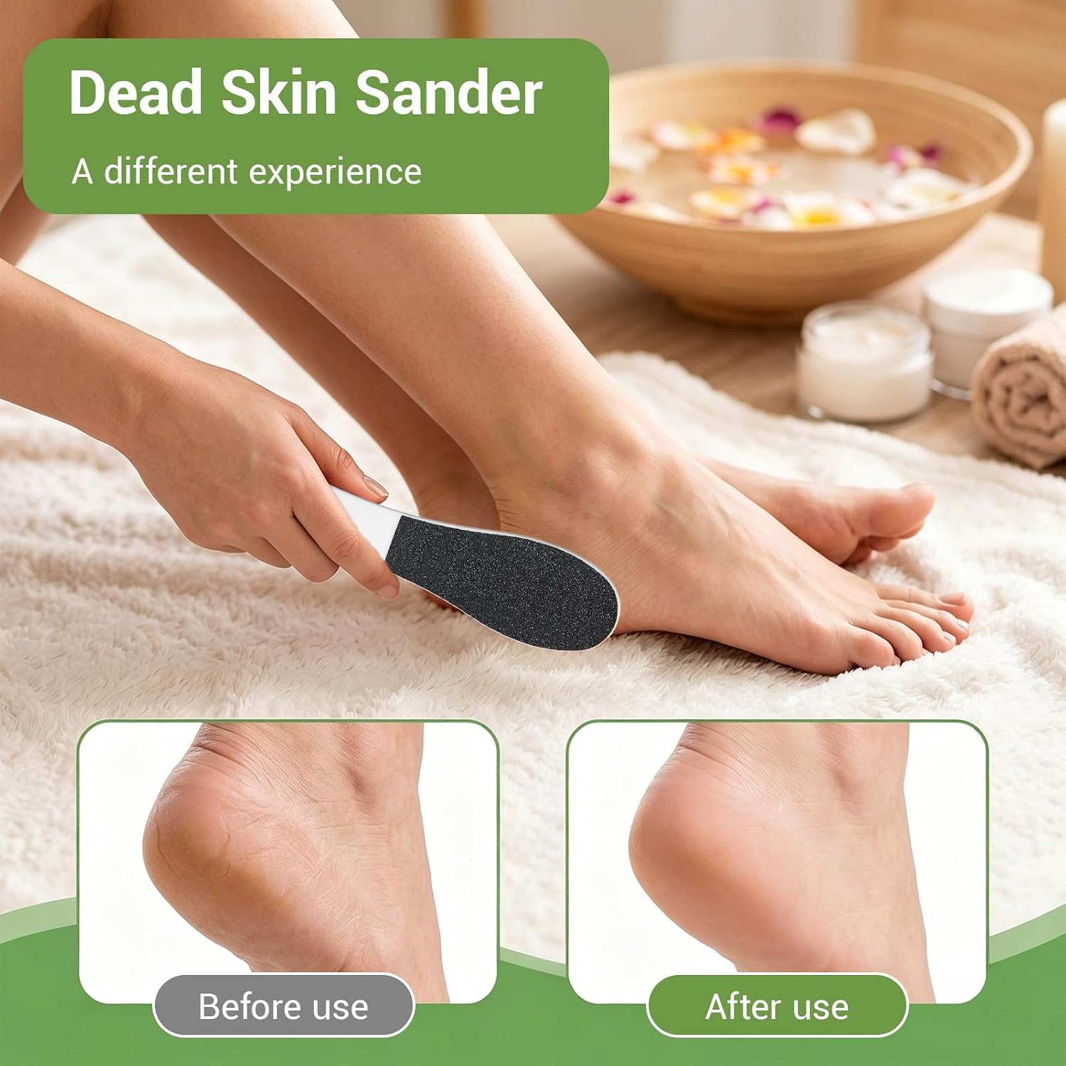 15 Pcs Pedicure Foot Files for Feet, Professional Double Sided Heel Callus Emery Boards with Plastic Handle for Feet Scrubber