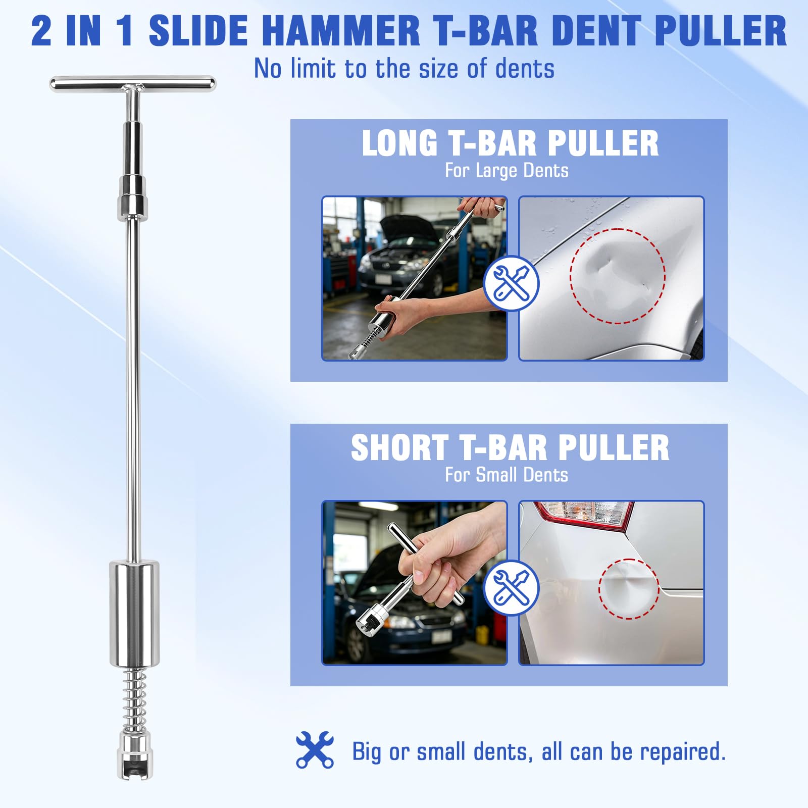 Tirabolli per Carrozzeria Auto, 78Pcs Kit Levabolli Auto, Kit Tirabolli per Carrozzeria, Kit Estrattore a Ponte Estrattore a Martello per Ammaccature, per Auto Rimozione Ammaccature su Veicoli/Portier