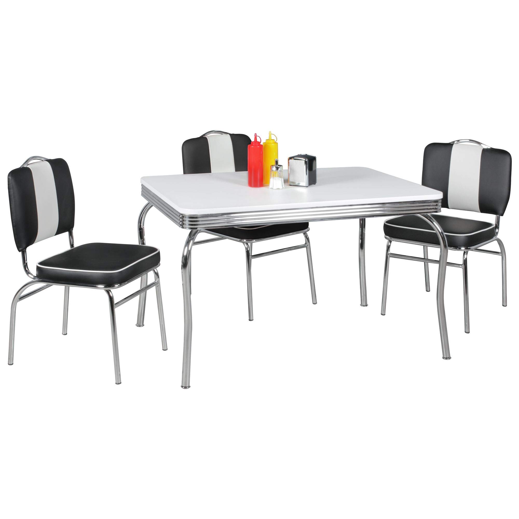 Table De Salle à Manger Versa Avant - Design Minimaliste, 75x75x120 Cm, Bois MDF Blanc