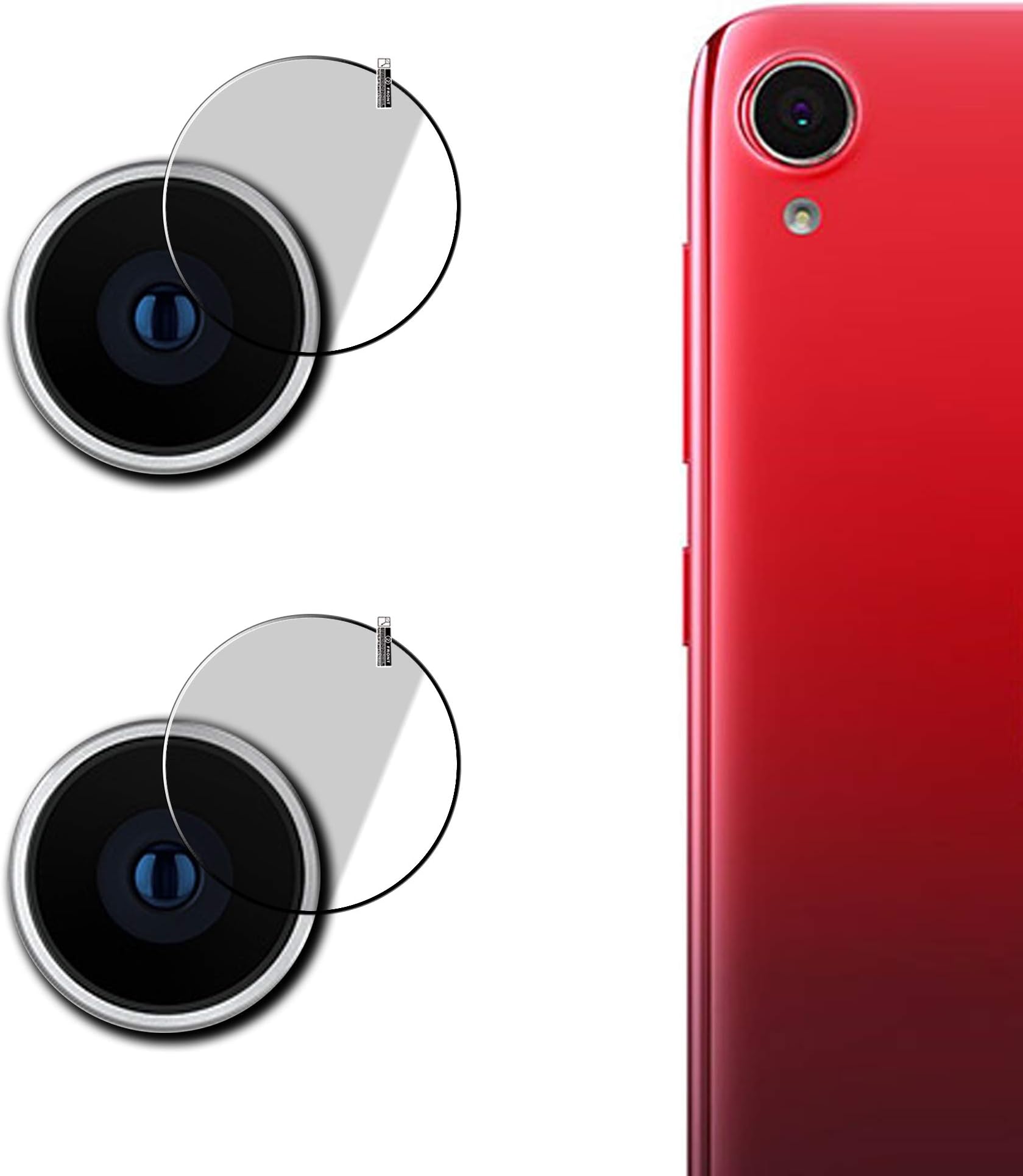 Mobihouse Mobile Camera Lens Protector For Asus Zenfone Live L2,Scratch Resistance,9H Hardness (Pack of 2) With Free Installation Kit