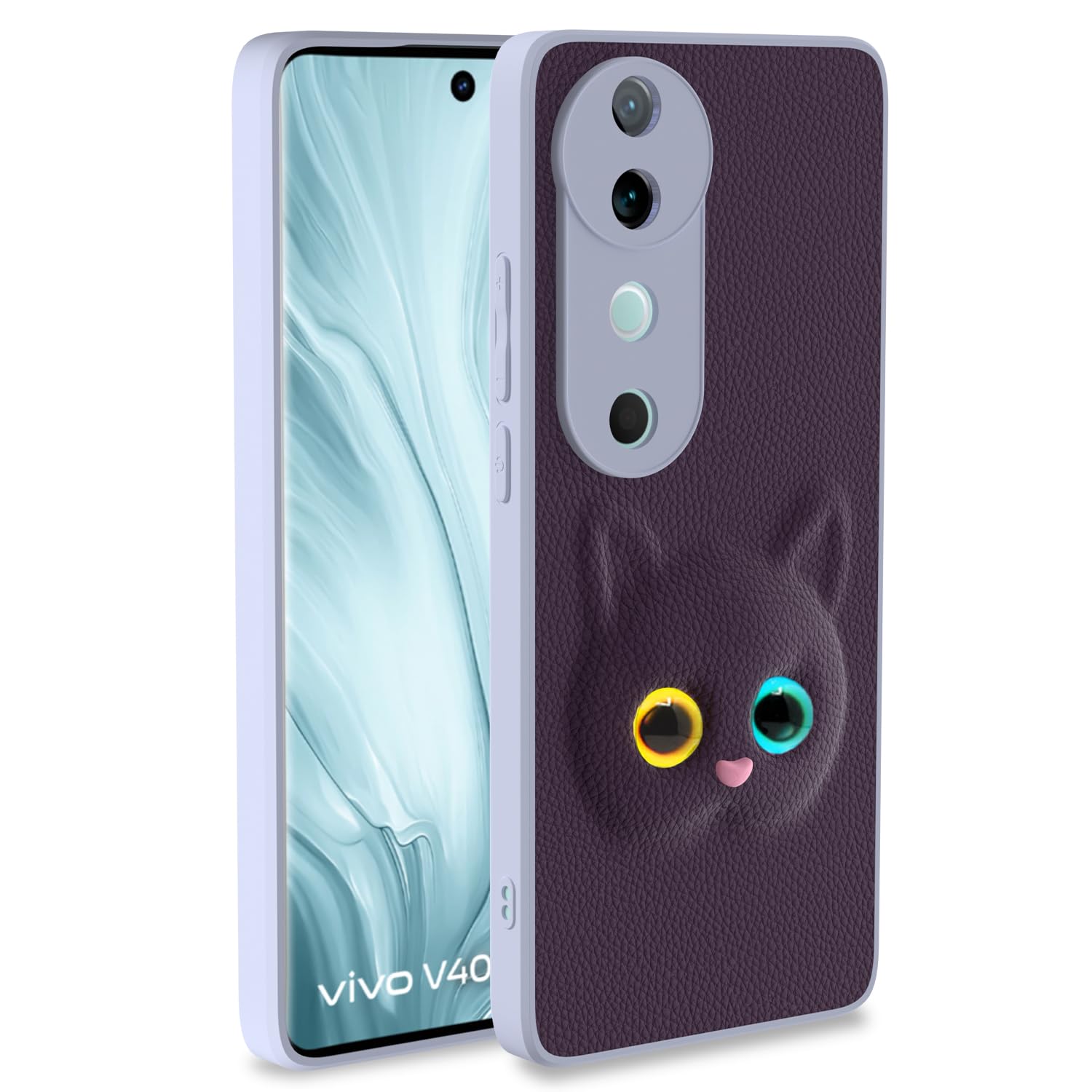 Pikkme Back Cover for Girls | Cute Cat Leather Finish | Soft TPU | Bumper Case for Vivo V40 5G / V40 Pro 5G / T3 Ultra 5G (Purple) (B0DC5CDNLB) Amazon Price History, Amazon Price Tracker