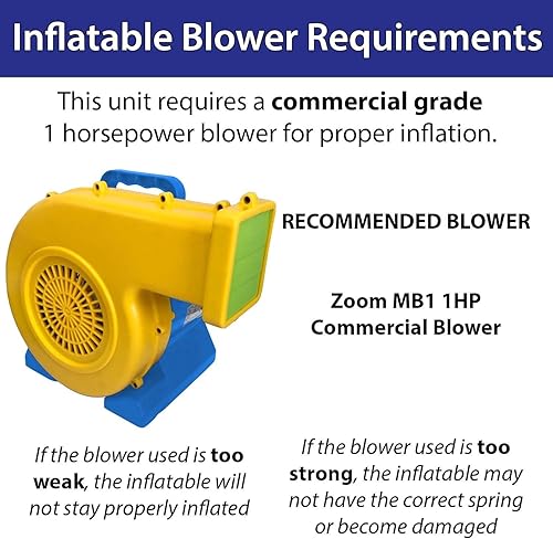 Miniatura 3 de Pogo Bounce House Crossover Rainbow - Carrera de obstáculos inflable (sin soplador), 19.5 x 8 x 7.5 pies, unidad de obstáculos inflable grande para