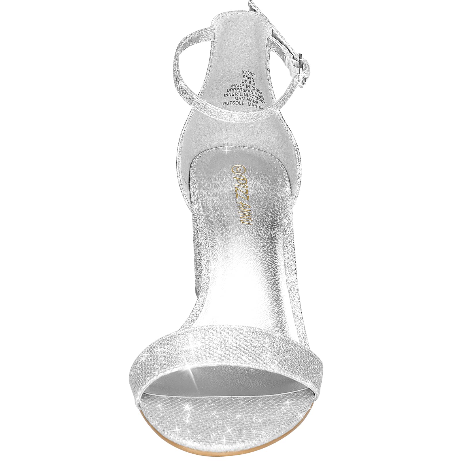 PIZZ ANNU Women's Low Block Chunky Heels Sandals Comfortable Open Toe Ankle Strap Party Dress Pump Shoes Strappy Buckle Heeled Sandal with 2 Inches Tall Thick Heel Design