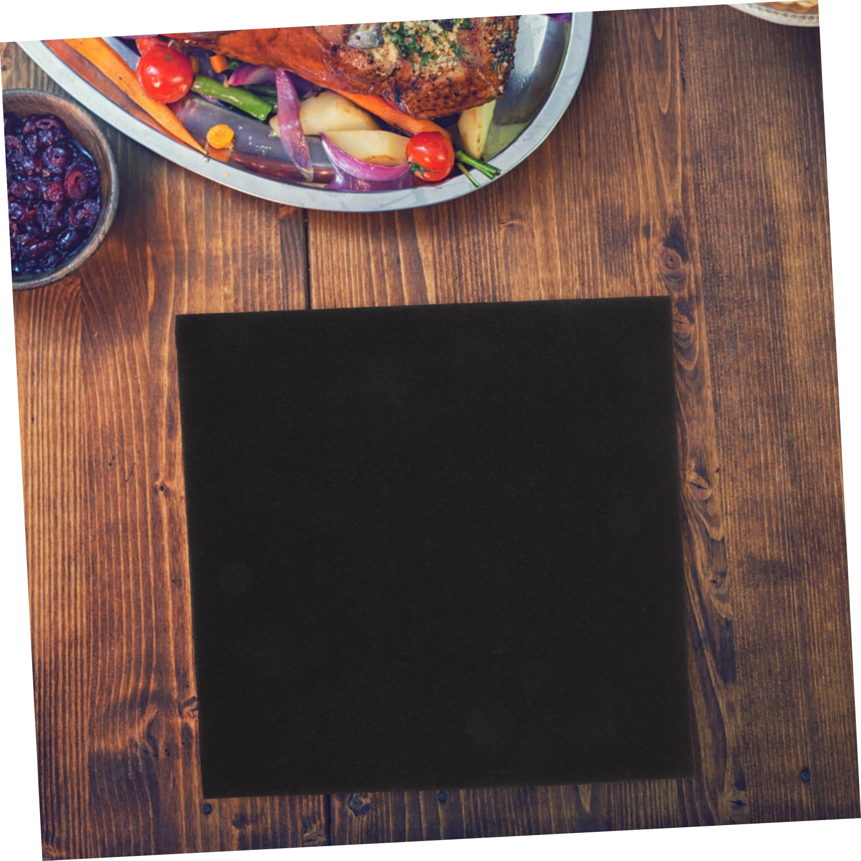 DECHOUS 50pièces Serviettes Papier Noires Jetables pour Mariage Événements Et Restaurants Serviettes Épaisses Et Élégantes