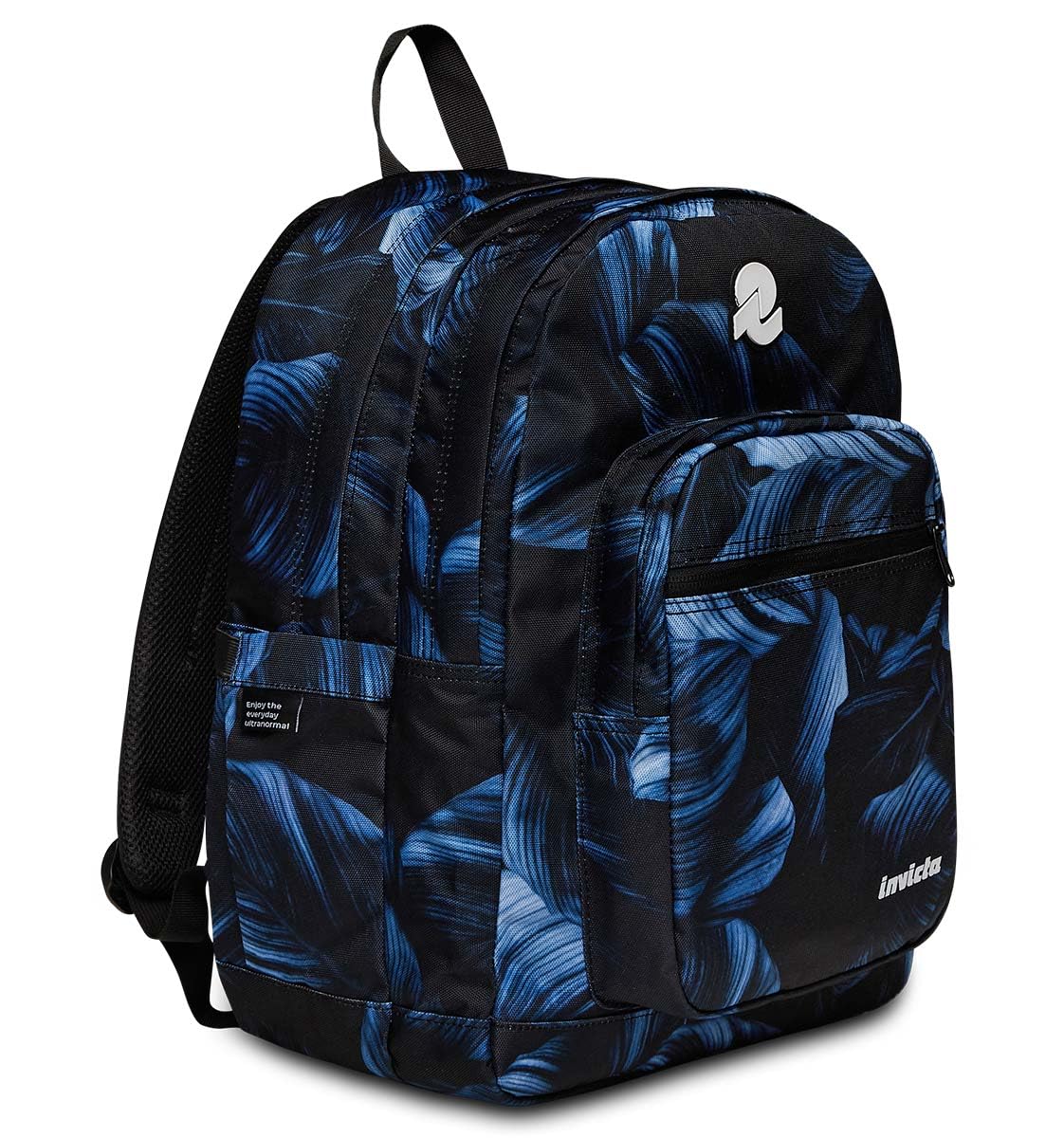 Invicta Jelek Fantasy Zaino Scuola Superiore Ragazzo, Capiente, Doppio Scomparto, Tasca PC e Borraccia, Blu Nero