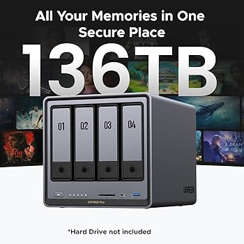 UGREEN NASync DXP4800 Plus 4-Bay Desktop NAS, Intel Pentium