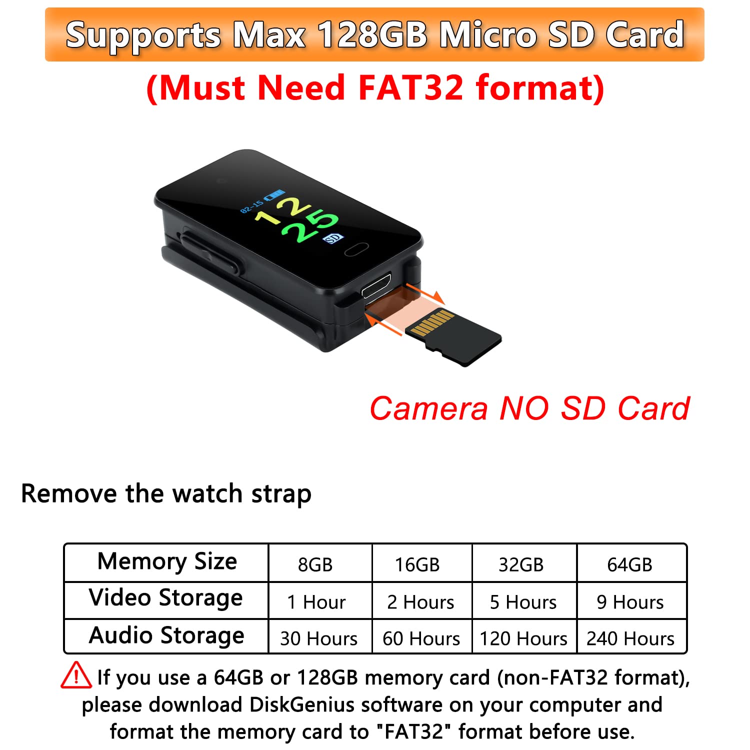 Mini Camara Espía de Vigilancia, 1080P Cámara Oculta Espía Pantalla FullView Grabadora de Video con Spy Camara de Seguridad Exterior Deportes Pulsera