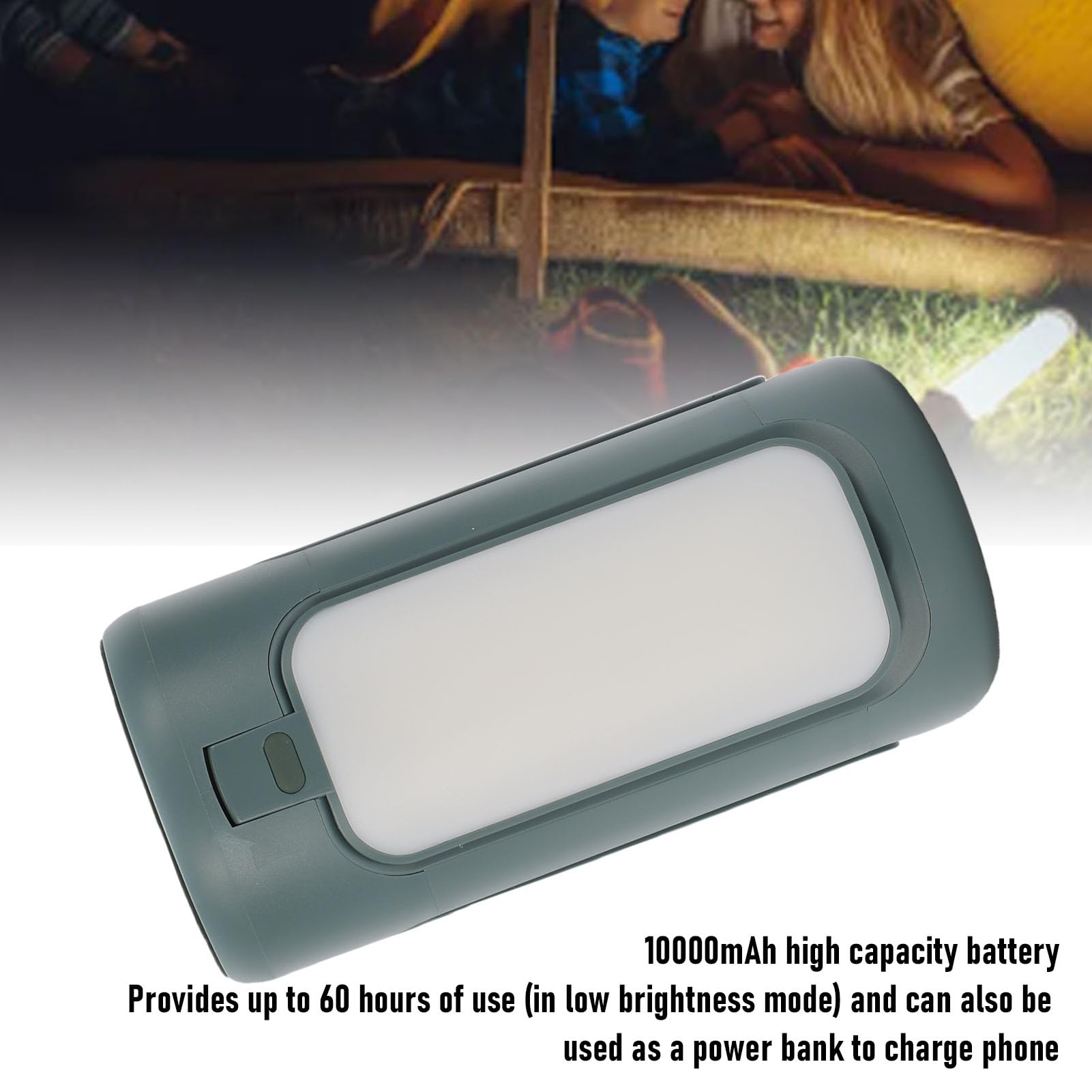 Lanterna da Campeggio Ricaricabile 10000mAh, Luce da Tenda a LED Pieghevole con 5 modalità e Attenuazione Continua, Resistente All'acqua IP54, Power Bank