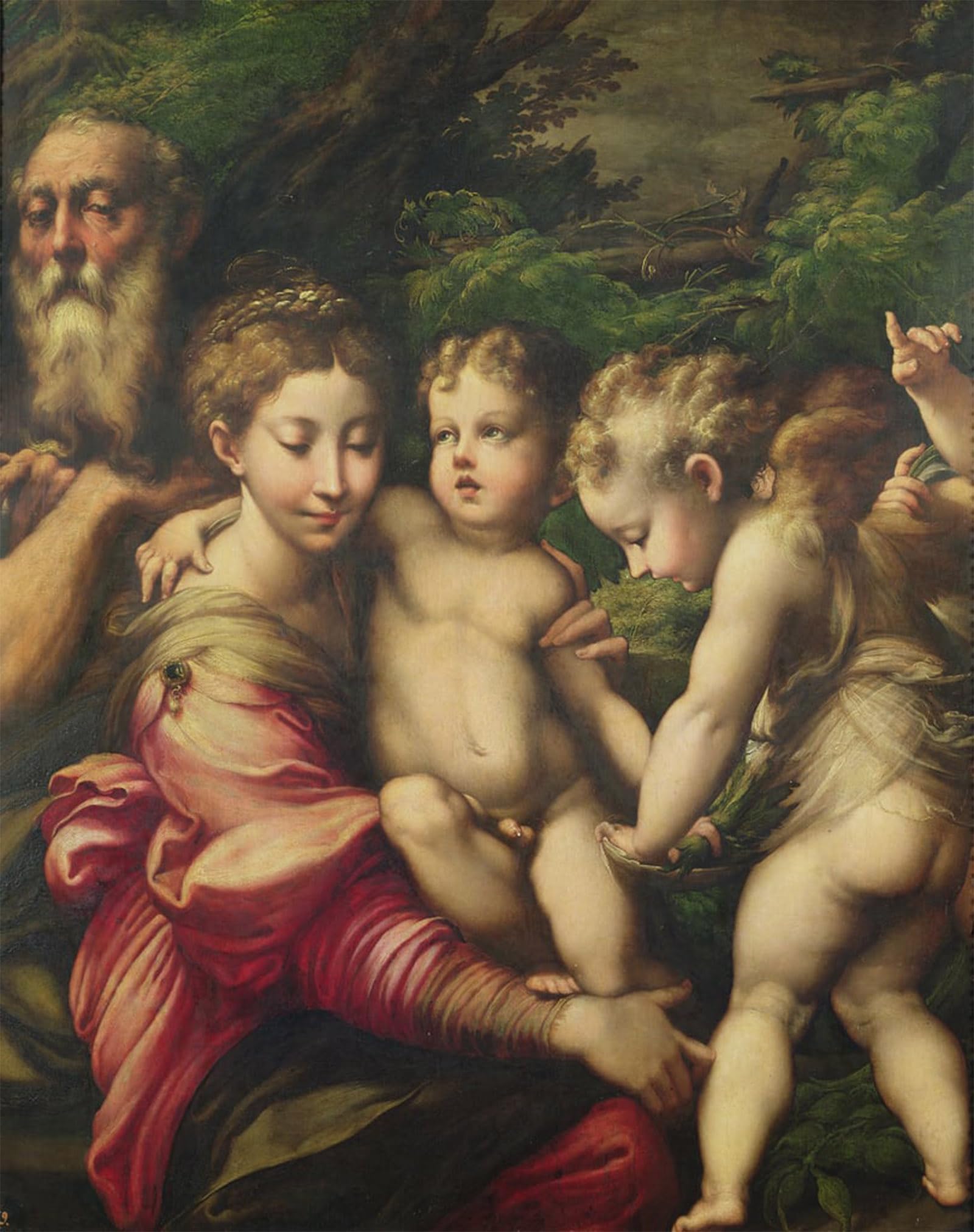 POSTERIIk Famous Print Pop Art Wall Art Graffiti the Holy Family by Parmigianino Art Prints for Home Decor 60x90cm