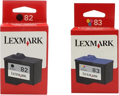 Lexmark Paquete combinado de 82 cartuchos de tinta de color negro y 83 (18L0860)