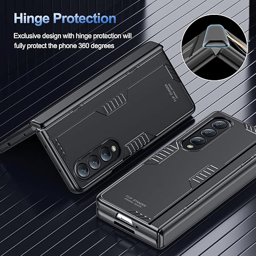 Miniatura 4 de Funda para Samsung Galaxy Z-Fold-4 protección de bisagra y soporte oculto con protector de pantalla integrado 360 Full Protective Antideslizante