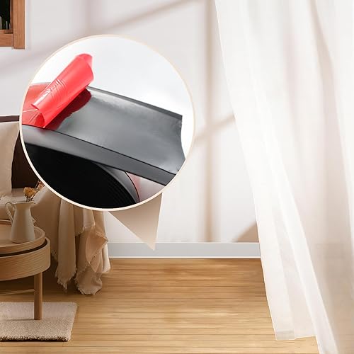 Miniatura 5 de Moldura flexible para zócalo, 4 pulgadas de ancho x 16.4 pies de largo, base de pared de vinilo autoadhesiva, base de goma para despegar y pegar,