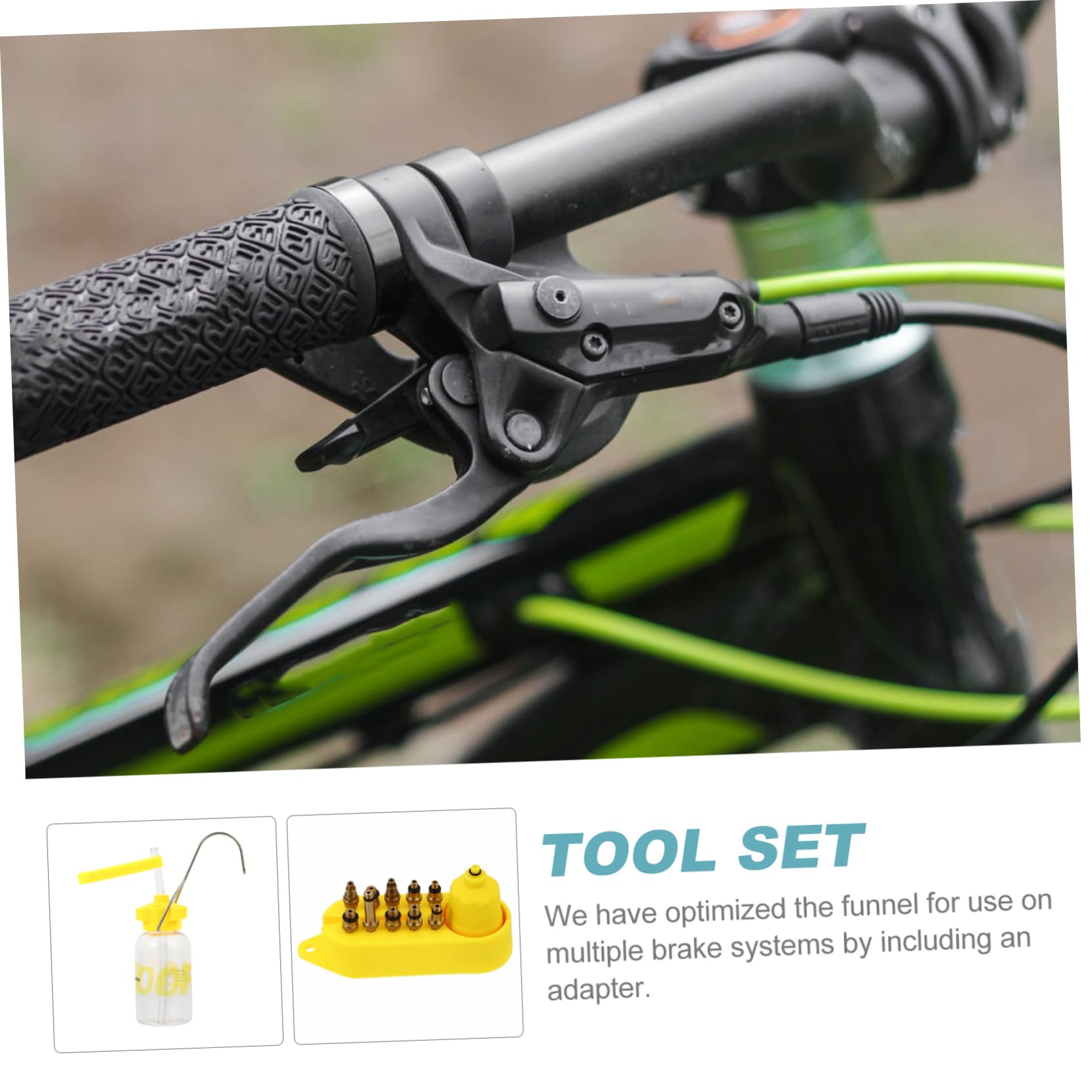 1 Satz Fahrrad Bremsen Entlüftungsset für Hydraulische Scheibenbremsen Professionelles Mineralöl Entlüftungs Kit mit Adapter für Vielseitige Nutzung