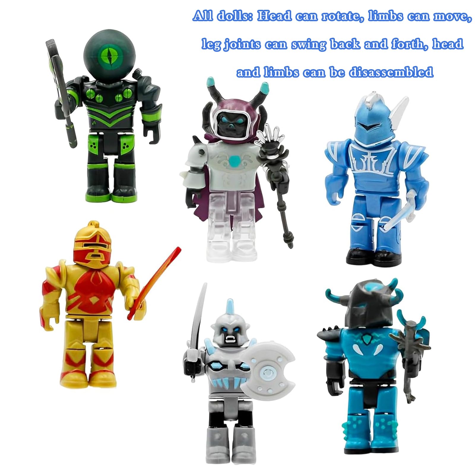 6PCS Roblox Figures, Roblox Toys for Boys, Piggy roblox, Action Figures for Boys, Toy Figures, 7cm Plastic Collectible Figures for Stop Motion Animation, Storytelling, and Display - Image 4
