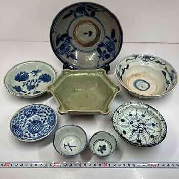 中国清時代　新渡青花中皿5枚　直径約11.5㎝　東Y7-0801⭐︎2Fトヒエ 中国清時代 新渡青花中皿5枚 直径約11.5㎝ 東Y7-0801⭐︎2F