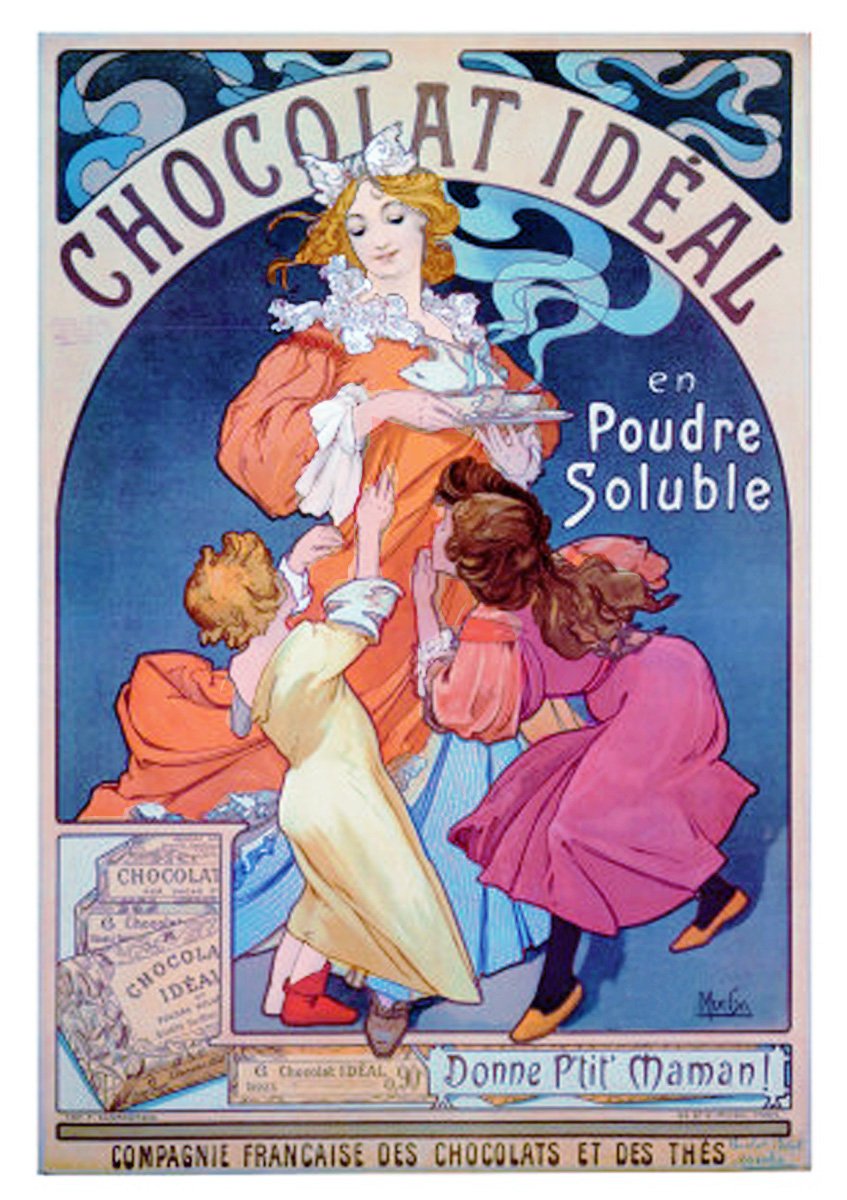 Orenco Originals Ideal Chocolat by Alphonse Mucha Counted Cross Stitch Pattern