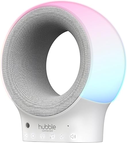 Miniatura 5 de HUBBLE CONNECTED Eclipse Sound Machine y Nursery Pal Touch Bundle Monitor inteligente WiFi de 5 pulgadas con cámara y audio soporte de pared