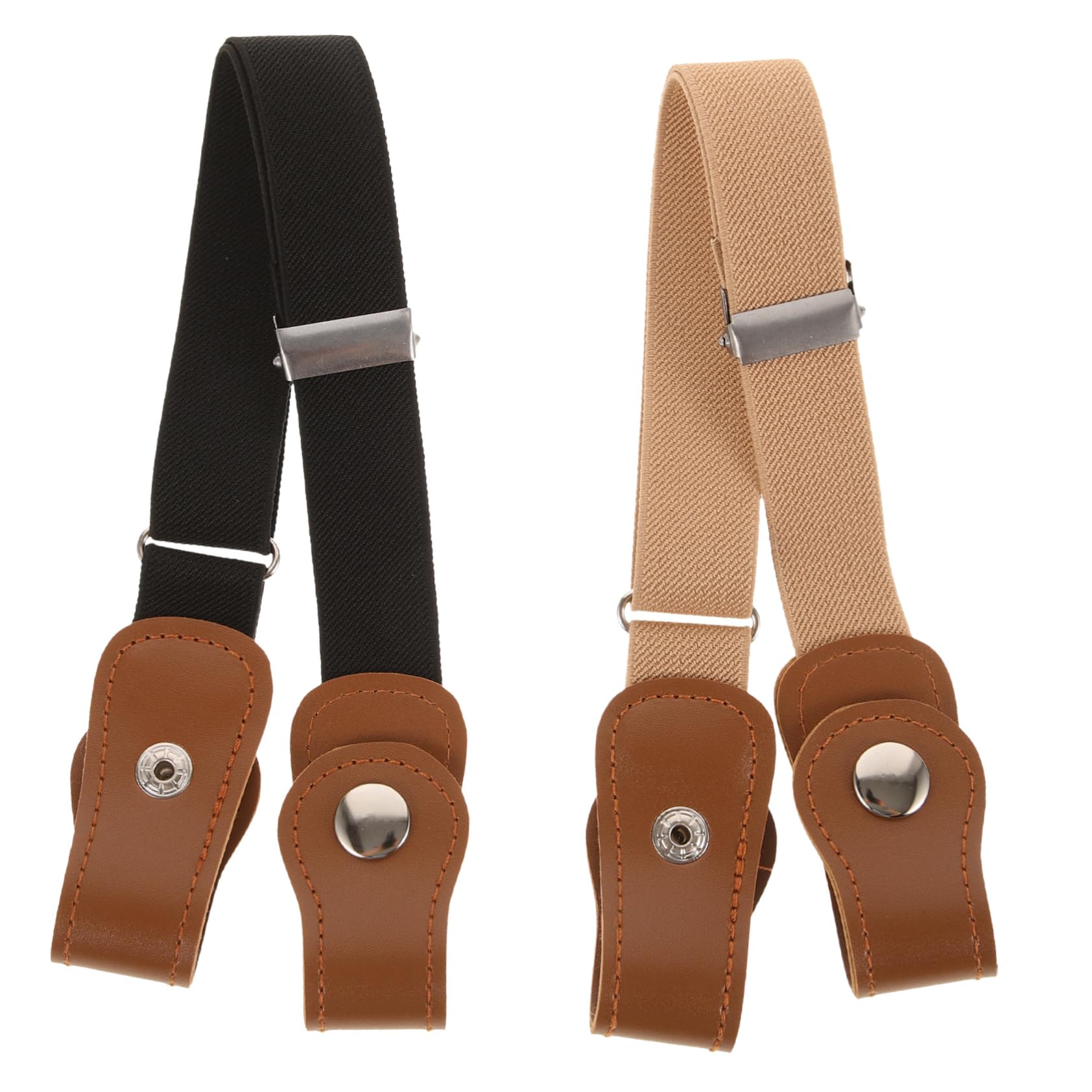 COLLBATH 2pcs Elastic Waist Belts for Stretchy Belts for Boys and Comfortable No Buckle Design Lightweight and Durable for Everyday Wear