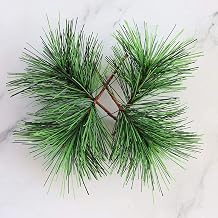 IDOXE Artificial Green Pine Needles Branches-Small Pine Twigs Stems Picks-Fake Greenery Pine Picks for Christmas Garland Wreath Embellishing and Home Holiday Garden Decoration 30, 4inch