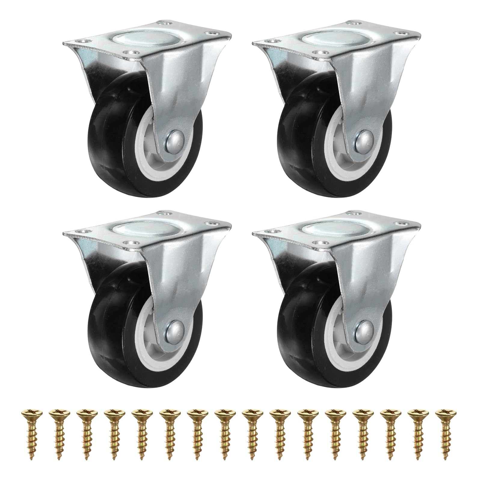 PATIKIL 2 Inch Fixed Caster Wheels