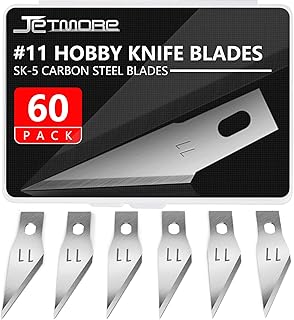 60 Pack Exacto Knife Blades 11, Craft Knife Blades Replacement, Exacto Blades 11, Hobby Knife Blades Refills for Art, Craft, Scrapbooking, Cutting, Carving