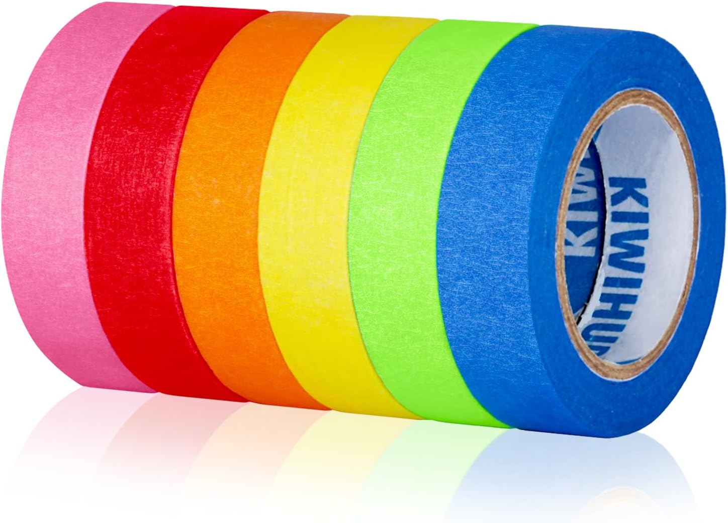 Colored Masking Tape, Colored Painters Tape, 6-Pack,0.6" x13Yard Kids Craft Supplies Colored Tape, Craft Tape,Labeling Tape, for DIY Decorative, Art Supplies, Office or Teaching Supplies