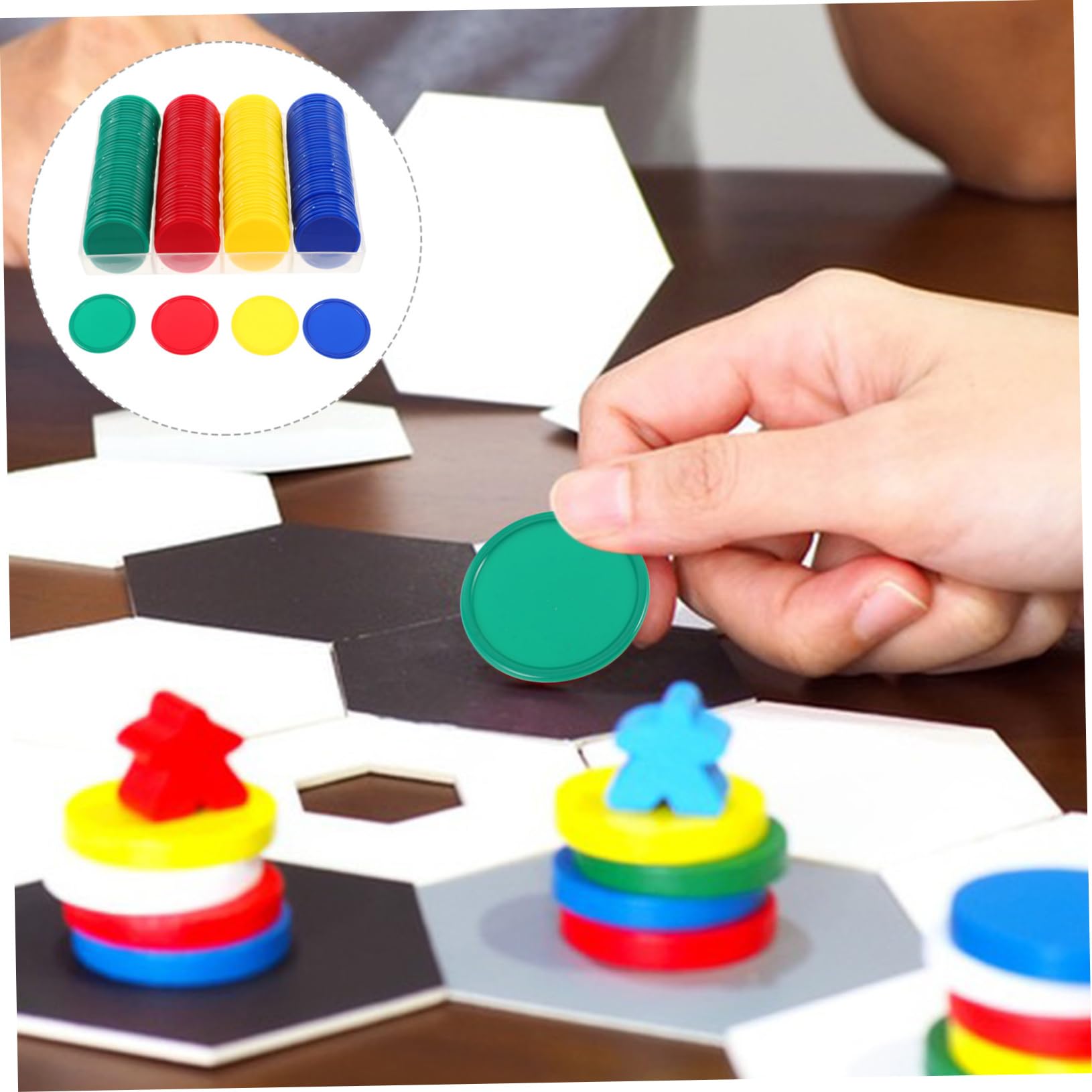 Fichas de Bingo de Plástico Diseño Portátil y Apariencia Realista 160 Piezas para Juegos Educativos y Recompensas Aula para Estudiantes y Niños