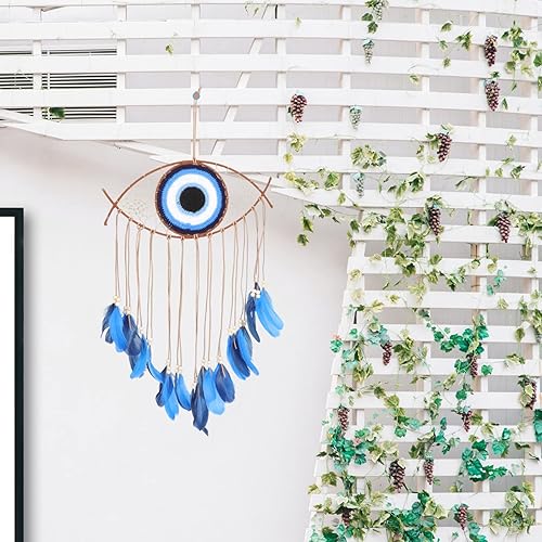 Miniatura 6 de Atrapasueños azul ojo malvado atrapasueños azul mal de ojo colgante decoración mal de ojo ojo azul decoración de pared azul decoración del hogar