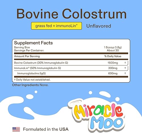 Miniatura 2 de Suplemento de calostro para la salud intestinal, el crecimiento del cabello, la belleza y el apoyo inmunológico, polvo bovino alimentado con pasto