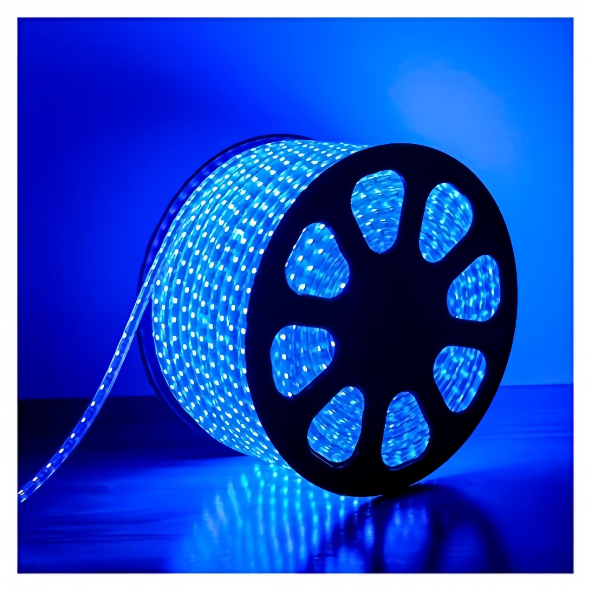ONSSI® Tiras LED 220V SMD2835 120 Led/m (Azul,25M) IP65 Impermeable Tira Led Sin Alambre Con Enchufe