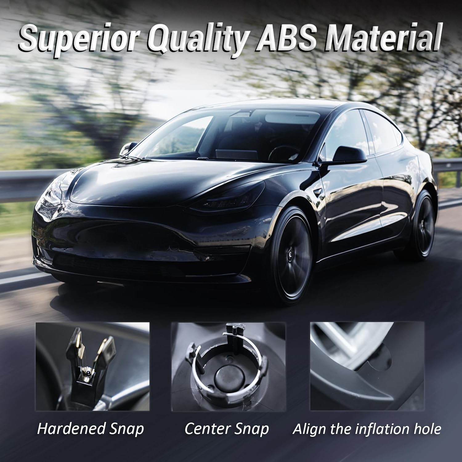 Hubcaps for Tesla Model Y 19inch Wheel Cover Hub Caps Wheels Rim Covers Replacement Matte Black Tesla Model Y Accessories 2025 2024 2023 2022
