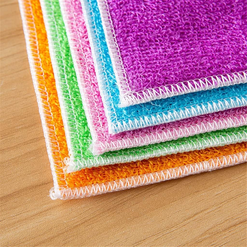 Wipe Hand Towels 6 Packs of Fiber Towel Cloth Household Gadgets Kitchen Rags Dishcloths Supplies