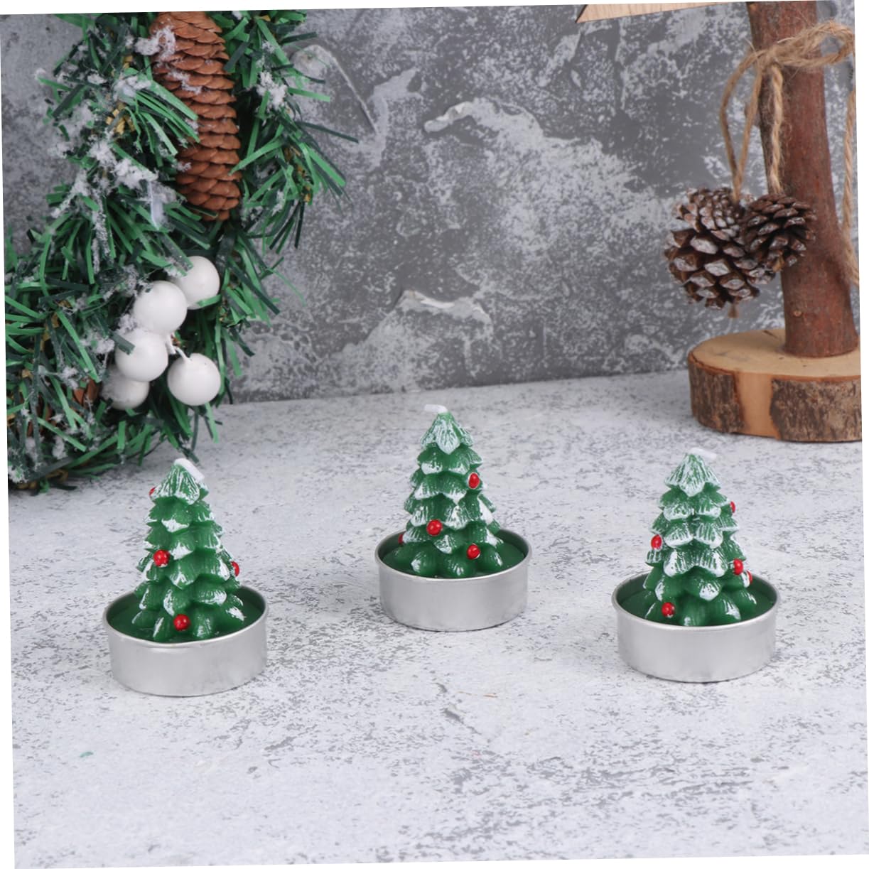 Unomor Elegant Christmas Tree Shape Candle Paraffin Wax for Wedding and Christmas Decor
