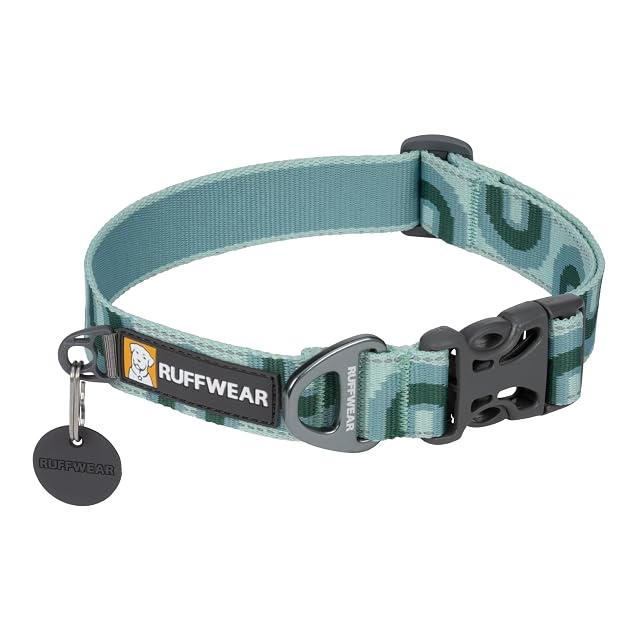 RUFFWEAR Crag Dog Collar, Large Dog Collar with Aluminium V-Ring, Adjustable Length Pet Dog Collar