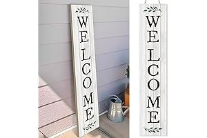 Tall Welcome Sign for Front Porch, Standing Farmhouse Welcome Sign