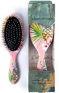 Alice Hair Brush - Detangling Brush With Soft Bristles, Wet & Dry Hair, Flexible Smooth Glide, Gentle Tangle Control (Pineapple)