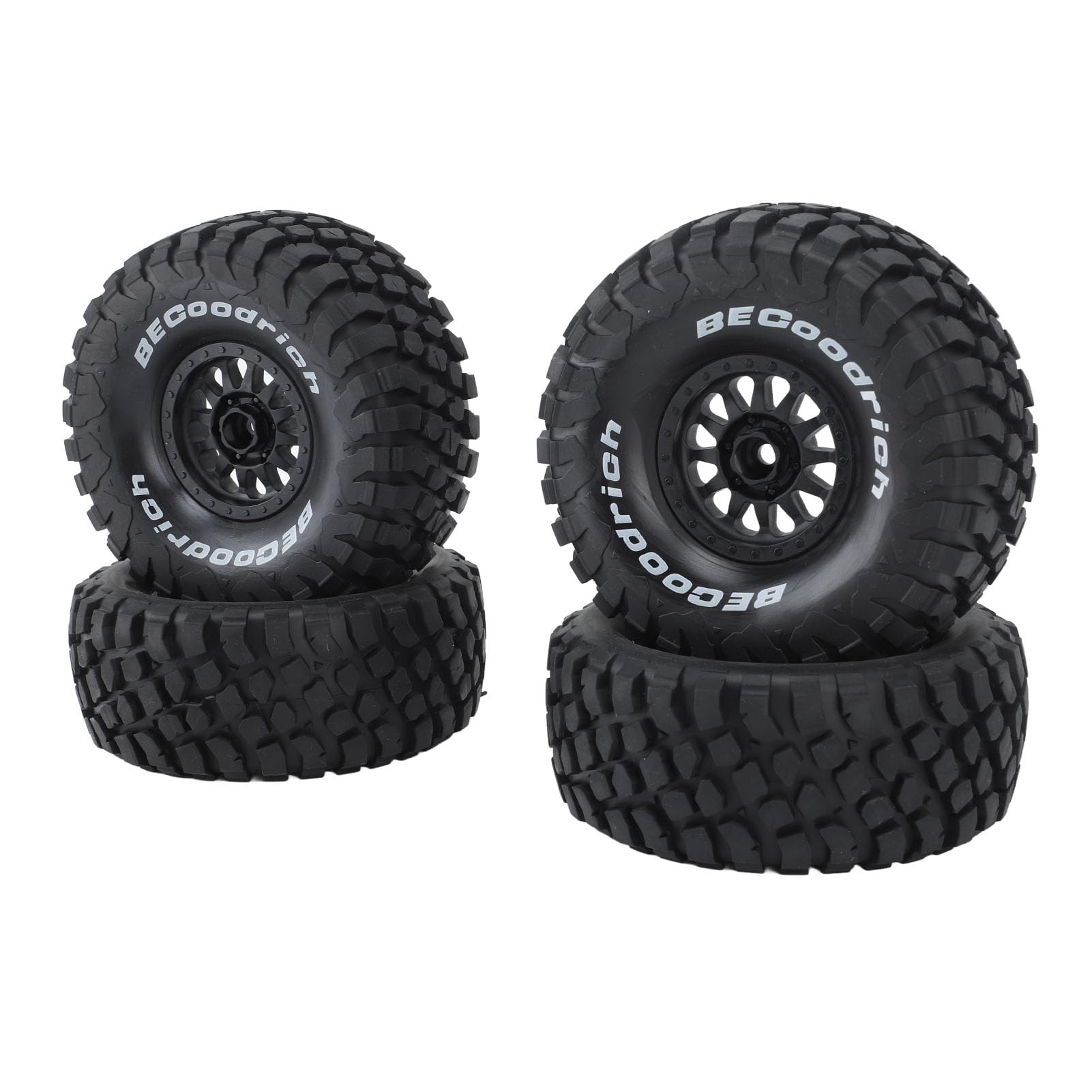 4 Pièces RC Voiture Pneu Poignée en Caoutchouc Plastique Haut Amorti RC Voiture Roue Jante Pneu pour Mojave UDR 1/7 Camion Court