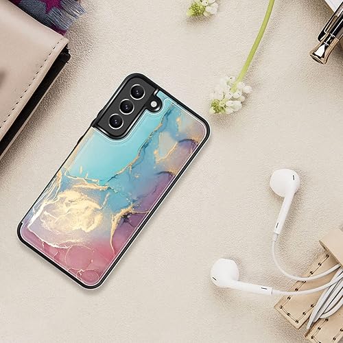 Miniatura 7 de LETO Funda para Galaxy S21 FE, Funda de Cartera de Cuero con Tapa Plegable de Lujo con Diseños de Moda para Niñas y Mujeres, Ranuras para Tarjetas,