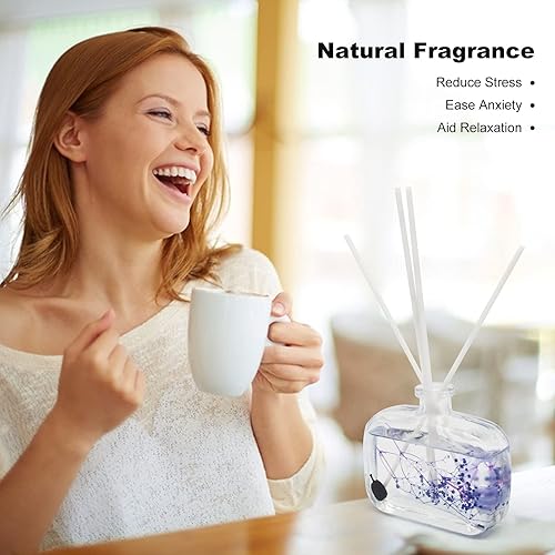 Miniatura 3 de Daroma - Juego de difusor de varillas con varillas de flores secas, difusor de varillas de aromaterapia con aceite esencial natural, difusor de