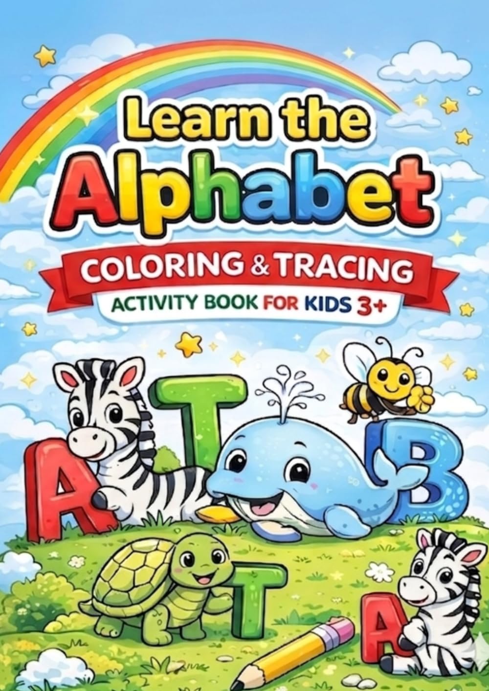 Learn the Alphabet: Coloring & Tracing Activity Book for Kids Ages 3+