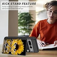 Vista 6 de Funda para Google Pixel 7 Pro con ranura para tarjetero, funda de piel sintética, doble cierre magnético y cubierta duradera de TPU a prueba