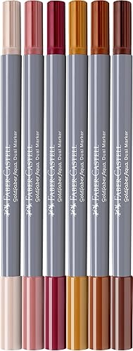 Miniatura 3 de Faber-Castell Goldfaber Aqua 164518 - Marcador doble con punta de pincel y punta fina (6 unidades)